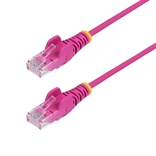 StarTech.com 30ft Pink Slim CAT6 Ethernet Cable, Snagless RJ45, 28AWG Pure Bare by StarTech