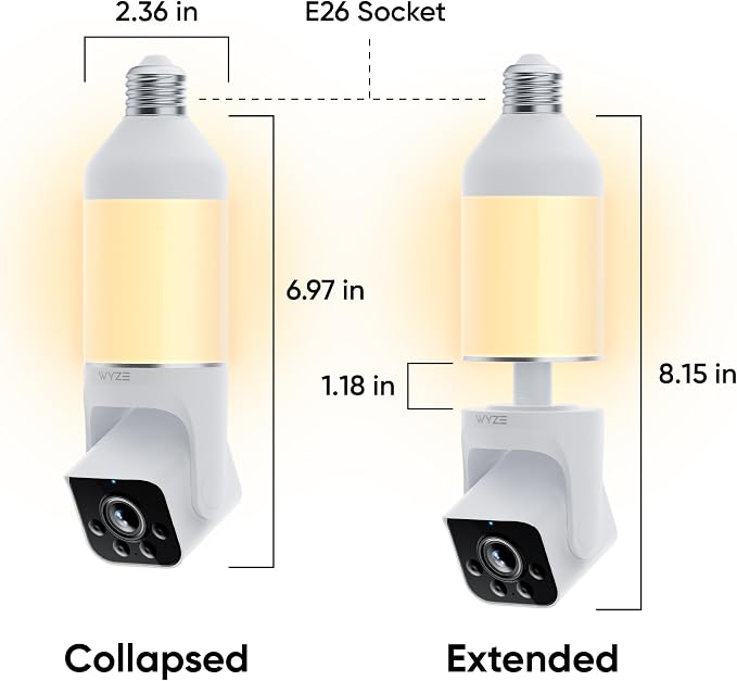 WYZE Bulb Cam - 2K HD Smart Light Bulb Security Camera - Image 2