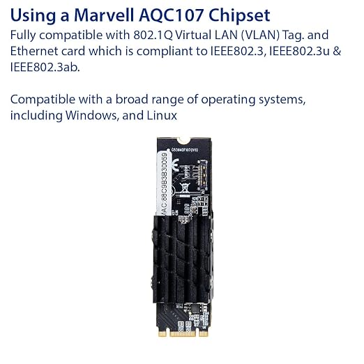 IO Crest 10 Gigabit M.2 M Key Ethernet Network Expansion Card - Image 3