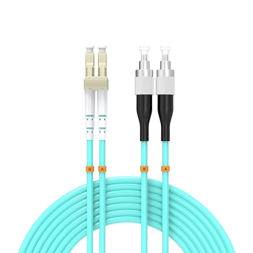 OM3 Fiber Patch Cable 35Meter/115ft, LC/UPC-FC/UPC Fiber Optic Cable Cord LSZH by Buacoz