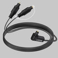 90 Degree Optical Audio Splitter 1 in 2 Out Cable, Digital Toslink Fiber by Bangun