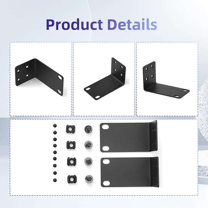 Universal Rack Mount Kit 1U Rack Ears - Image 3