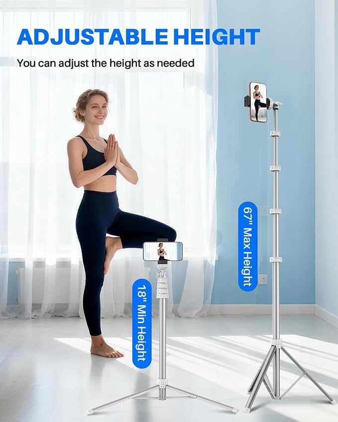 67" Phone Tripod, MIIASI Extendable Tripod - Image 2