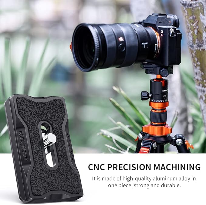 K&F CONCEPT Set of 2 Quick Release Plate Adapter 1/4 Inch Aluminium Tripod Mount - Image 6