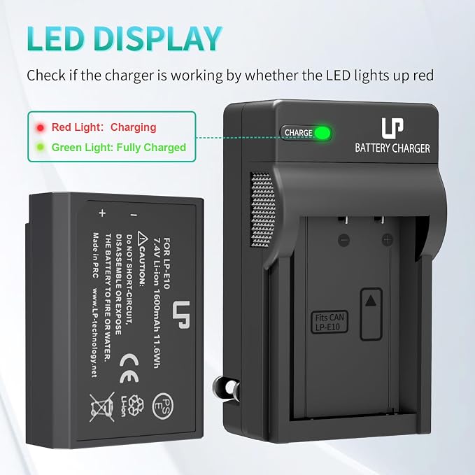 LP LP-E10 Battery Charger Pack, Compatible - Image 5