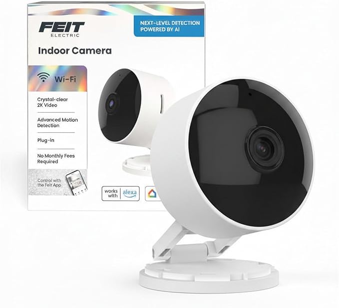 Feit Electric Indoor Security Camera, 2K WiFi Indoor Camera by FeitElectricCompany