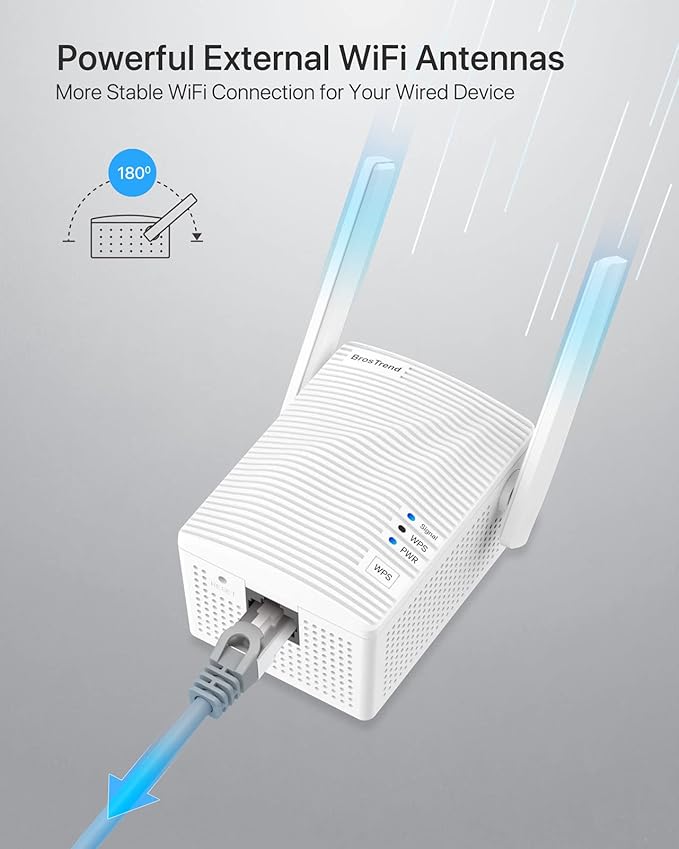 BrosTrend Dual Band 1200Mbps WiFi Bridge, Convert Your Wired Device to Wireless - Image 5