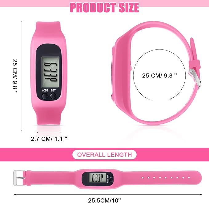 Silicone Fitness Tracker Watch 3 Pcs Walking Running Pedometer Calorie Burning - Image 2