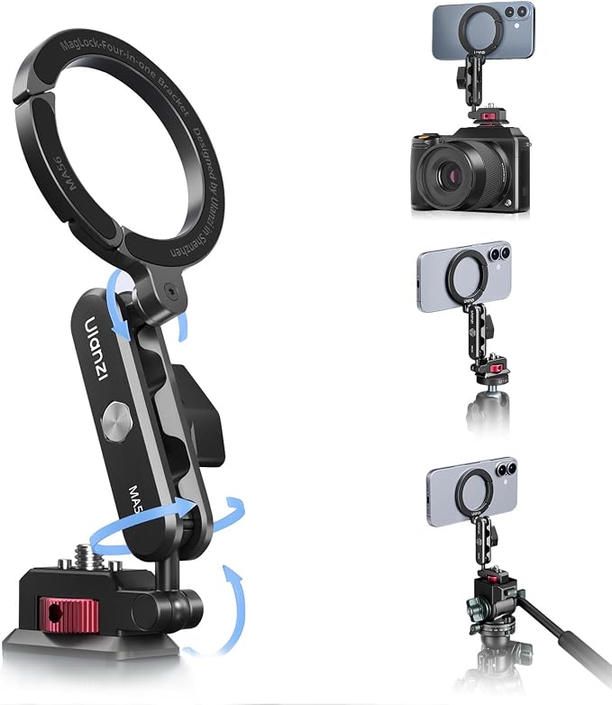 ULANZI Aluminum Magnetic Phone Tripod Mount, MA56 Camera Phone Mount w 1/4'' by ulanzi
