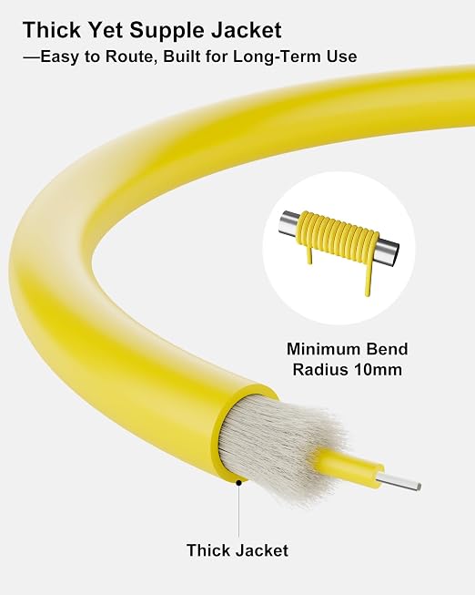 6 Pack OS2 Fiber Patch Cable LC to LC 4m, Individually Tested, LSZH Single Mode - Image 3