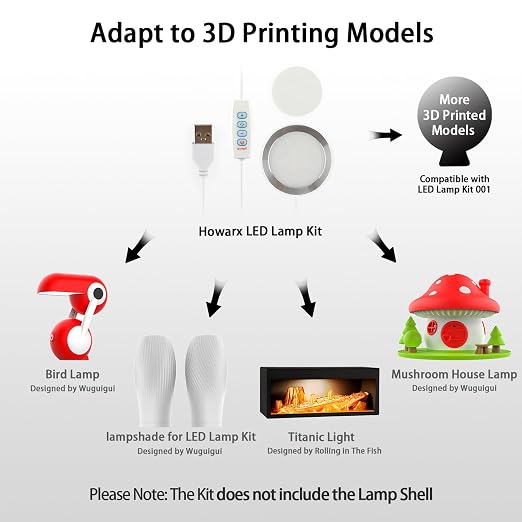 3D Printer LED Lamp Kit 001 3 Colors Adjustable, Compatible - Image 2