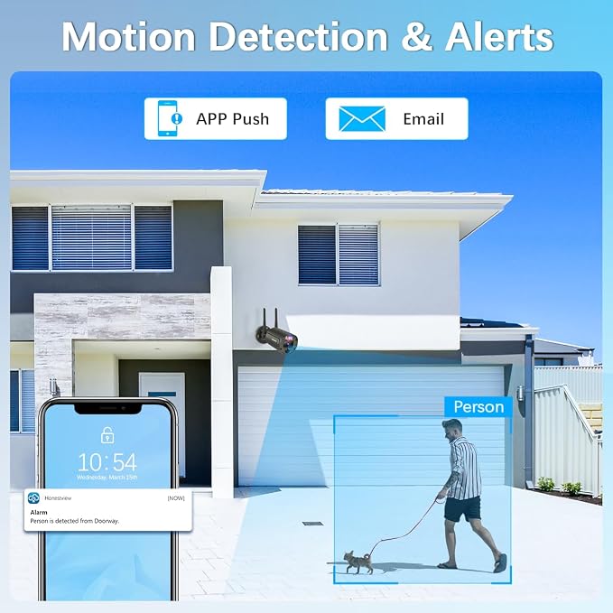 【2-Way Audio & 90 Days Storage】 Wireless Security Camera System, Wireless - Image 7