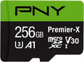 PNY 256GB Premier-X Class 10 U3 V30 microSDXC Flash Memory Card by PNY
