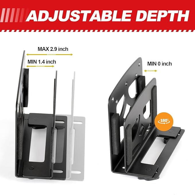 Yuleimy Adjustable Small Device Wall Mount, VESA Mount Behind TV Bracket - Image 3