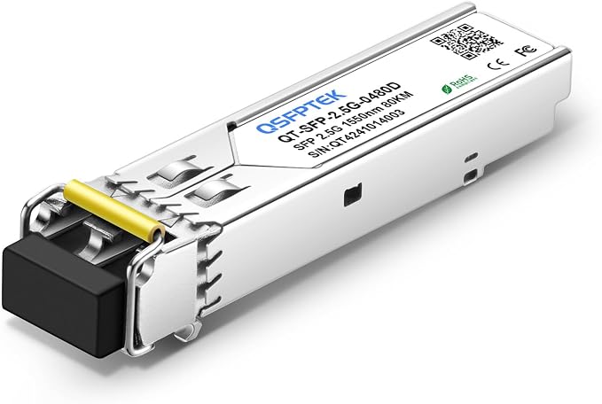 2.5Gbase-ZX SFP Module, Gigabit Fiber Ethernet Transceiver, SFP 2.5G 1550nm 80KM by QSFPTEK
