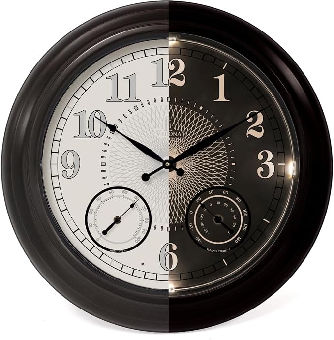24 inch Illuminated Outdoor Clock by LovelyHomeEssentials