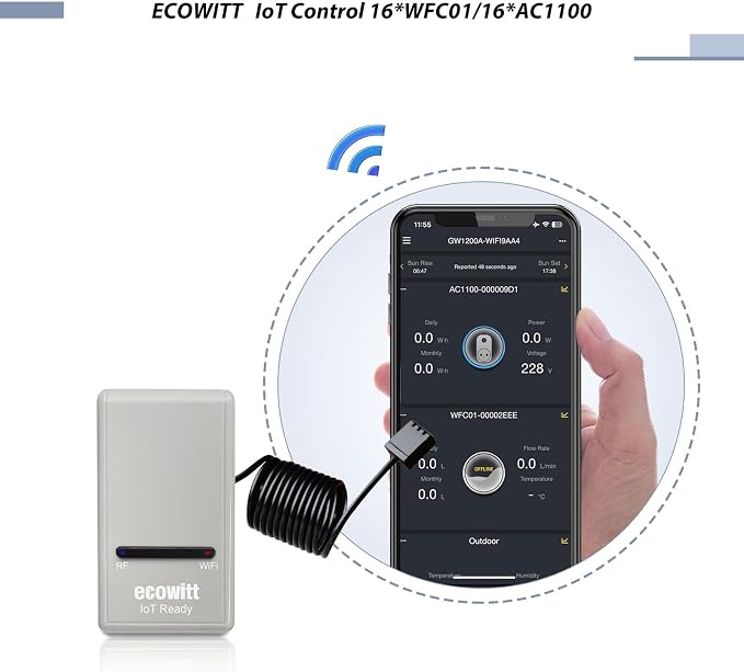 ECOWITT GW1206 Soil Moisture Tester Kit, Includes GW1200 IoT Wi-Fi Gateway and - Image 4