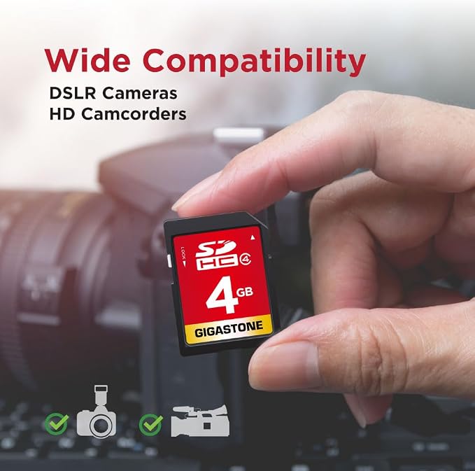 GIGASTONE 4GB SD Card 5 Pack SDHC UHS-I Class 4 Memory Card - Image 5