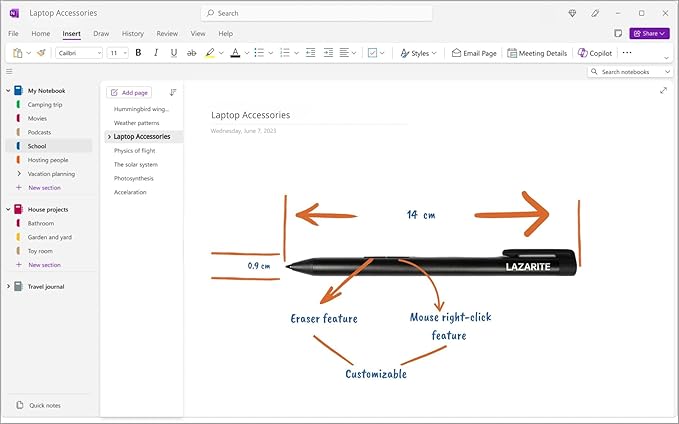 LAZARITE M Pen Black, Active Stylus - Image 3