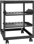 VEVOR 12U Open Frame Server Rack, 23-40 in Adjustable Depth, Free Standing or by VEVOR