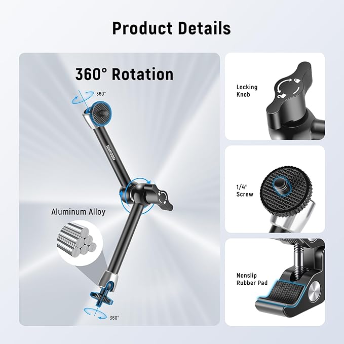 NEEWER 9.8"/25cm Magic Arm - Image 3
