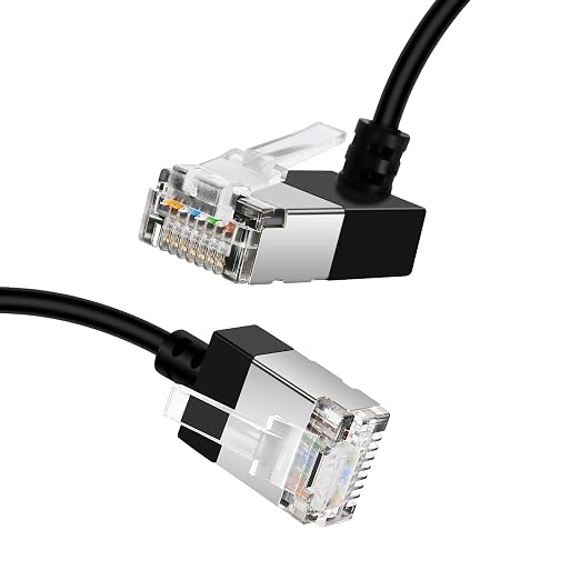Flexible Cat 6A Ethernet Cable 270° Up Angled 25 Feet 2Pack, 10Gbps High-Speed - Image 6