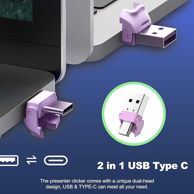 QUI Presentation Clicker with Volume Control, 2.4GHz USB Wireless Presenter - Image 3