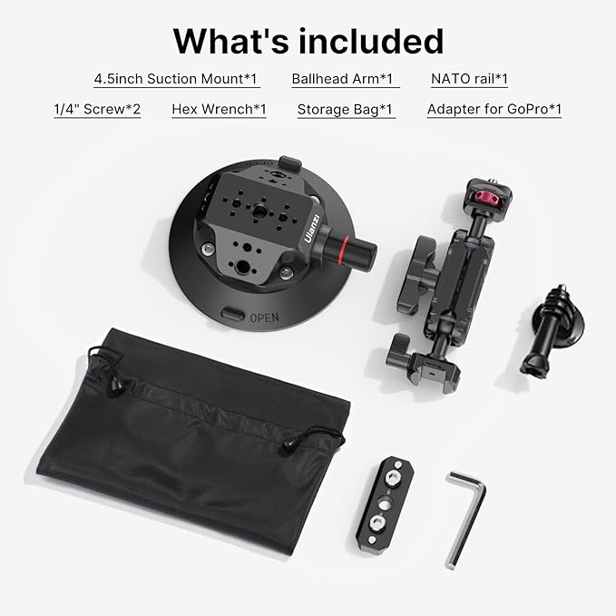 ULANZI SC-02 Suction Mount 4.5'', Magic Arm Bracket - Image 6