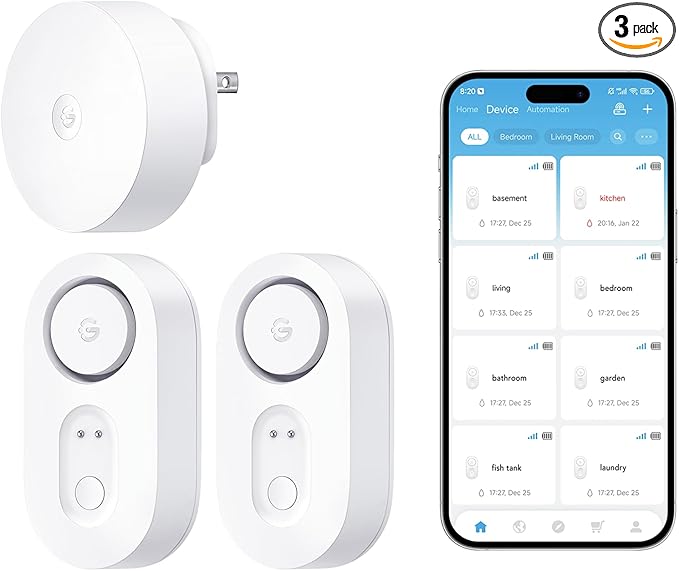 GoveeLife Upgraded Smart Water Leak Detector 1s by GoveeLife