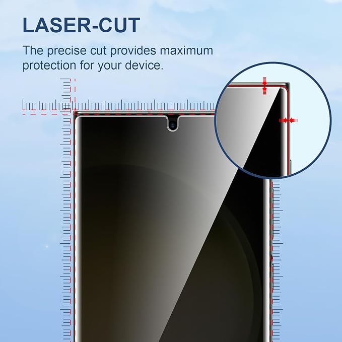 LK 2 Pack for Samsung Galaxy S23 Ultra Screen Protector, 2 Pack Glass Camera - Image 3