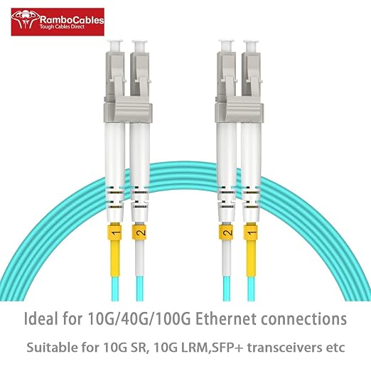 200ft OM3 LC to LC Fiber Patch Cables, Options 7in~500ft, 50/125μm 40G LSZH - Image 2