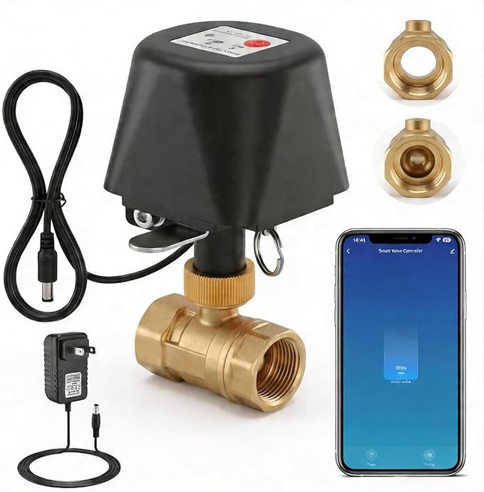 Smart WiFi Water Valve, Brass Motorized Ball Valve by CREECHWA