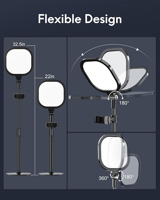 Zoom Lighting for Computer, Adjustable Desk Lighting for Video Calls, 30 Light - Image 4