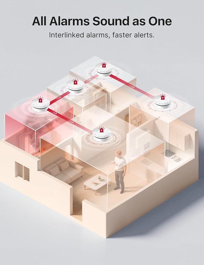 X-Sense Wireless Combination Smoke and Carbon Monoxide Detector, 10-Year - Image 3