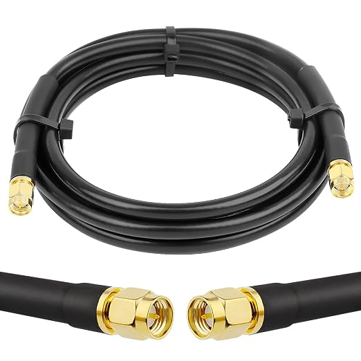 MOOKEERF KMR240 SMA Male to SMA Male Coaxial Cable 50 ohm Coax Ultra Low Loss by MOOKEERF