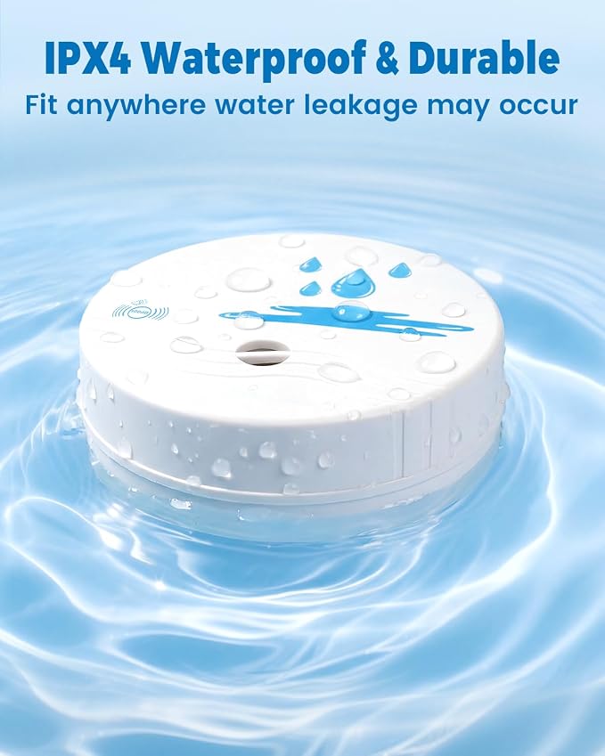 5 Pack Water Leak Detectors for Home, 100dB Waterproof Water Sensor Alarm Leak - Image 9