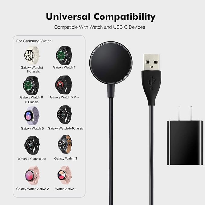 Watch Charger Compatible for Samsung Galaxy Watch 8/8 Classic, 5/5 Pro/4/4/6 - Image 3