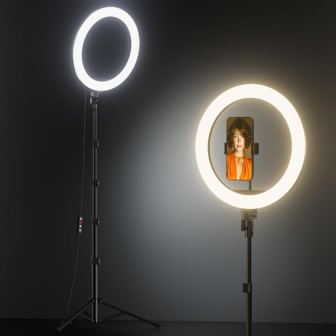 TODI 12" Ring Light with 63" extendable Tripod Stand, Selfie RingLight with by TODI