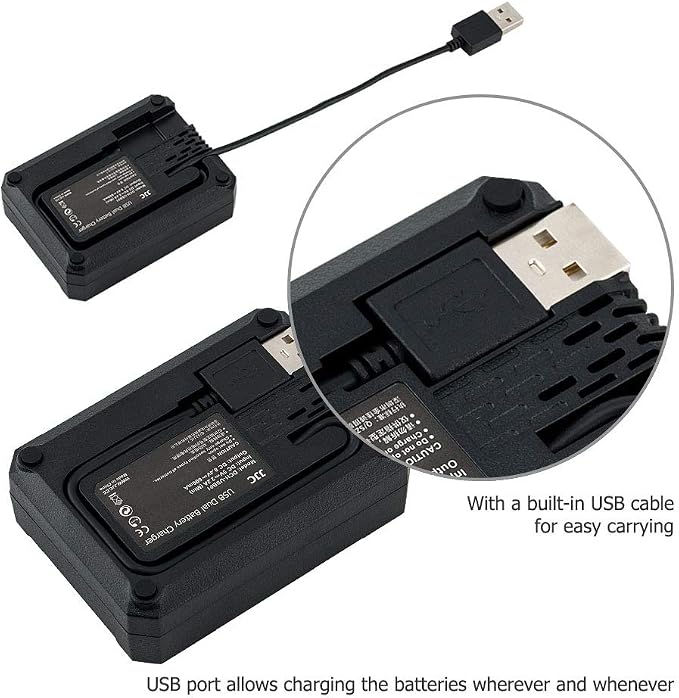 JJC LP-E17 Battery Charger USB Dual Slot - Image 4