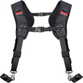 Double Shoulder Camera Strap Harness Quick Release Adjustable Dual Camera by ztowoto