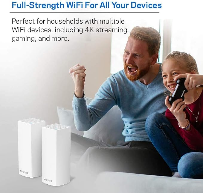 Linksys Velop Mesh Home WiFi System, 000 Sq. ft Coverage, 40+ Devices, Speeds - Image 7