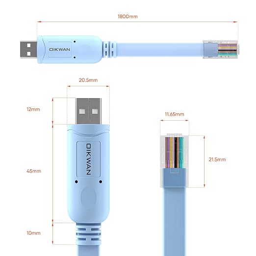 USB Cisco Console Cable, USB to RJ45 Console Cable Compatible - Image 8