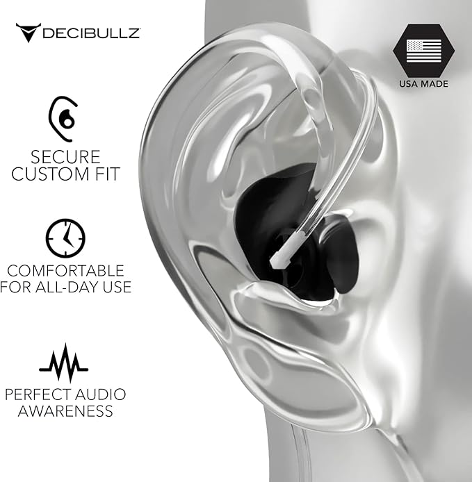 Decibullz Custom Moulded Security Two-Way Radio Surveillance Earpiece Set - Image 4
