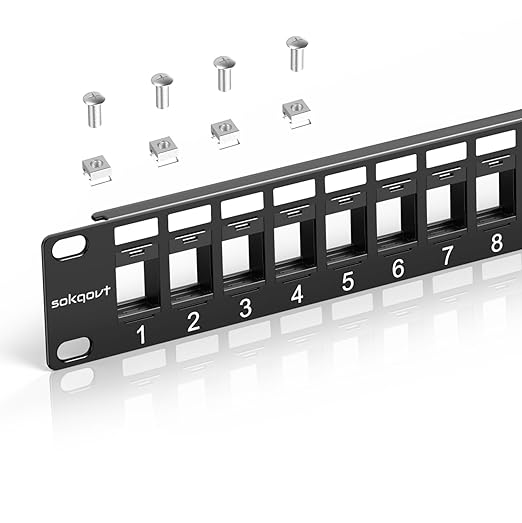 Sokqovt 24 Port Blank Keystone Patch Panel by Unknown