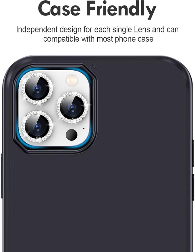 for iPhone 14 Pro/14 Pro Max Camera Lens Protector Bling, 9H Hardness - Image 6