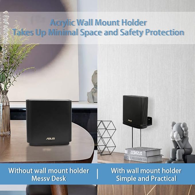 Wall Mount Holder for ASUS ZenWiFi AX AC Whole-Home Tri-Band Mesh System WiFi 6 - Image 2