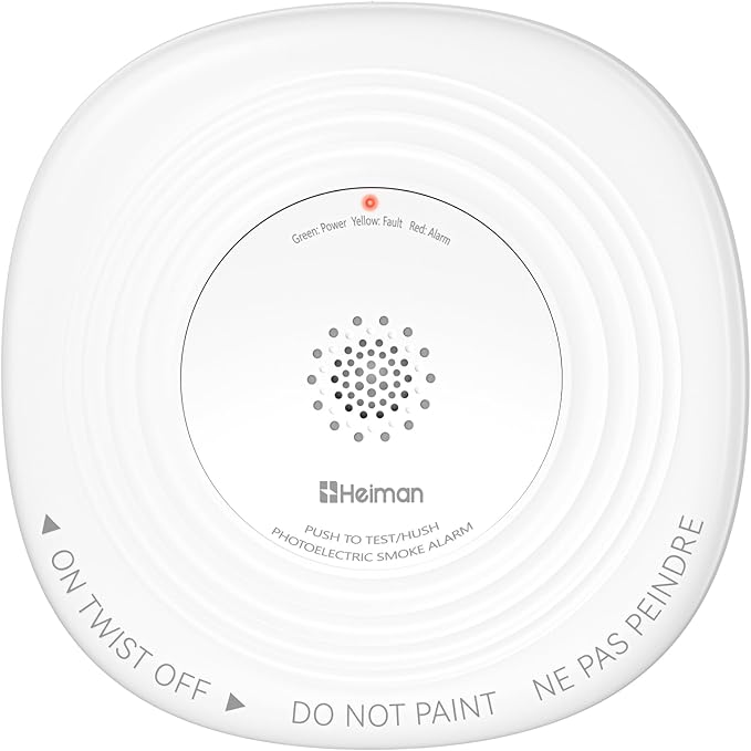 Heiman Smoke Detector 10-Year Sealed Battery Powered, UL 217 10th Certified by HEIMAN