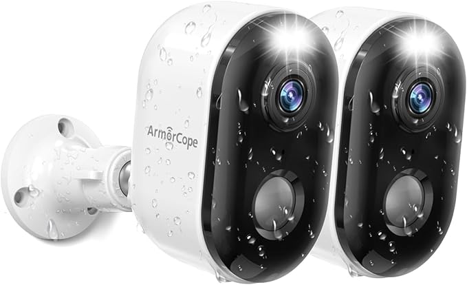 Armorcope Security Cameras Wireless Outdoor, Battery Powered 2k Color Night by Armorcope