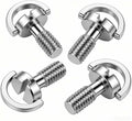 4PCS 1/4-20 Threaded D-Shaped Ring Stainless Steel Camera Fixing Screw by Unknown