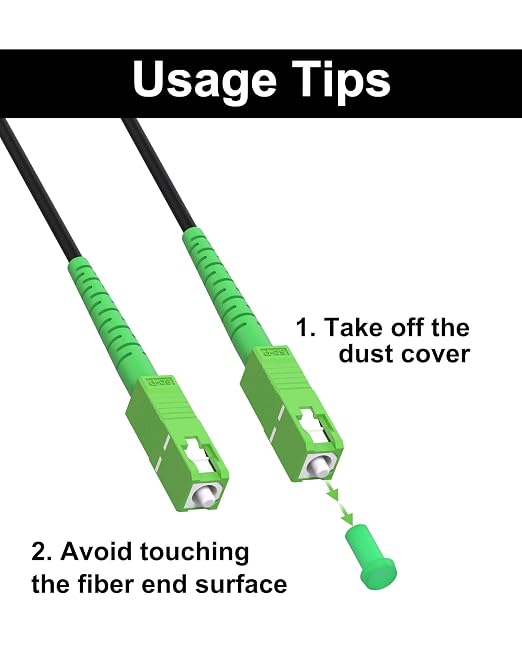 40M/131ft SC/APC Fiber Optic Internet Cable Extension, SC/APC to SC/APC Armored - Image 7